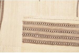 Tappeto Kilim Moderno Geometrico Avorio Marrone 165x233 Cm