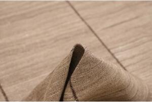 Tappeto Kilim Moderno Geometrico Beige Marrone 198x290 Cm