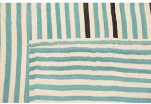 Tappeto Kilim Moderno Geometrico Verde Acqua Rosa Cipria 165x249 Cm