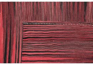 Tappeto Kilim Moderno Patchwork Rosso Mattone Nero 190x291 Cm