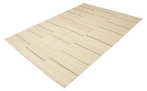 Tappeto Kilim Moderno Geometrico Avorio Marrone 163x233 Cm