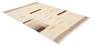 Tappeto Kilim Moderno Geometrico Avorio Marrone 165x233 Cm
