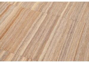 Tappeto Kilim Moderno Geometrico Beige Marrone 223x322 Cm