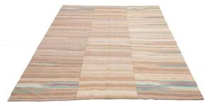 Tappeto Kilim Moderno Patchwork Beige Avorio 160x220 Cm