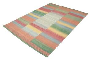 Tappeto Kilim Moderno Patchwork Multicolore 169x223 Cm