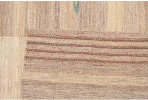 Tappeto Kilim Moderno Geometrico Tortora Beige 277x337 Cm