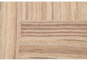 Tappeto Kilim Moderno Geometrico Beige Tortora 225x305 Cm