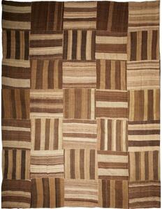 Tappeto Kilim Vintage Patchwork Marrone Beige 480x515 Cm