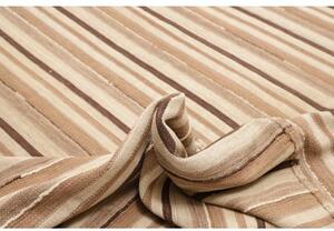Tappeto Kilim Vintage Geometrico Beige Marrone Quadrato 308x331 Cm