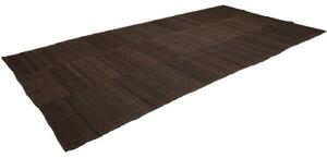 Tappeto Kilim Vintage Geometrico Marrone Scuro Nero 212x405 Cm