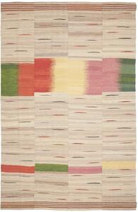 Tappeto Kilim Moderno Patchwork Beige Multicolore 207x324 Cm