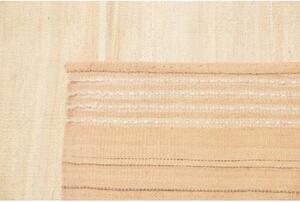 Tappeto Kilim Moderno Geometrico Avorio Sabbia 223x325 Cm