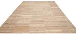 Tappeto Kilim Moderno Geometrico Tortora Beige 277x337 Cm