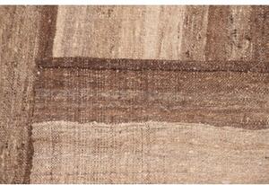 Tappeto Kilim Vintage Geometrico Marrone Beige 200x300 Cm