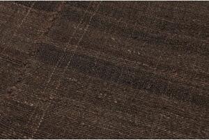 Tappeto Kilim Vintage Geometrico Marrone Scuro Nero 212x405 Cm
