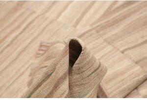 Tappeto Kilim Moderno Geometrico Beige Tortora 225x305 Cm