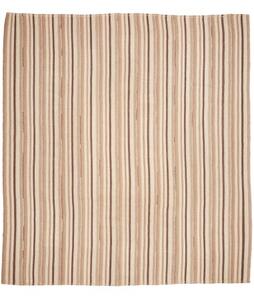 Tappeto Kilim Vintage Geometrico Beige Marrone Quadrato 308x331 Cm