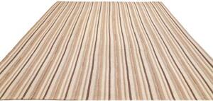Tappeto Kilim Vintage Geometrico Beige Marrone Quadrato 308x331 Cm