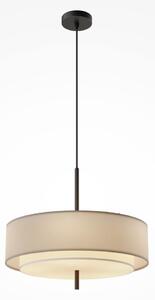 Lampada a sospensione con paralume rotondo BERGAMO grigio-nero-bianco 5xE27x60W in tessuto, dimensioni: 346x50x50 cm, IP20, Maytoni