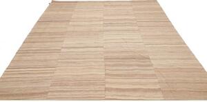 Tappeto Kilim Moderno Geometrico Beige Tortora 225x305 Cm
