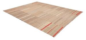 Tappeto Kilim Moderno Geometrico Becciolino Marrone 227x290 Cm