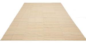 Tappeto Kilim Moderno Geometrico Becco Di Chiara Tonalità Sabbia 217x312 Cm