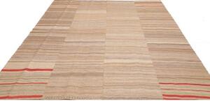 Tappeto Kilim Moderno Geometrico Becciolino Marrone 227x290 Cm