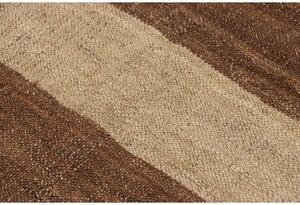 Tappeto Kilim Vintage Patchwork Marrone Scuro Beige 430x517 Cm