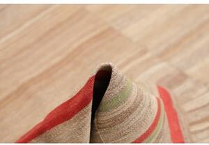 Tappeto Kilim Moderno Geometrico Becciolino Marrone 227x290 Cm