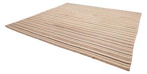 Tappeto Kilim Vintage Geometrico Beige Marrone Quadrato 308x331 Cm
