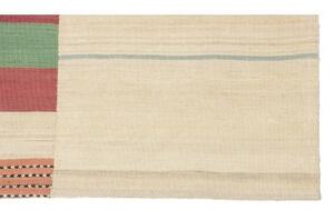 Tappeto Kilim Moderno Geometrico Avorio Rosso 166x225 Cm