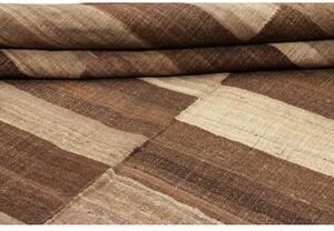 Tappeto Kilim Moderno Geometrico Marrone Beige 207x316 Cm
