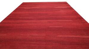 Tappeto Kilim Moderno Geometrico Rosso Bordeaux 389x448 Cm