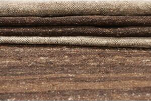 Tappeto Kilim Moderno Geometrico Beige Marrone Corsia 63x1690 Cm