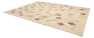 Tappeto Kilim Moderno Geometrico Beige Avorio 273x354 Cm