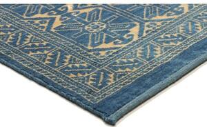 Tappeto Gabbeh Fine Geometrico Blu Beige 200x271 Cm