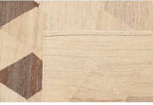 Tappeto Kilim Moderno Geometrico Beige Avorio 273x354 Cm
