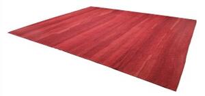 Tappeto Kilim Moderno Geometrico Rosso Bordeaux 389x448 Cm