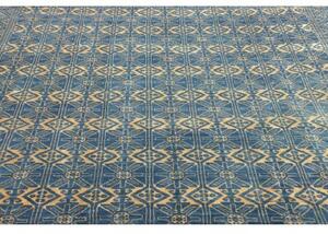 Tappeto Gabbeh Fine Geometrico Blu Beige 200x271 Cm