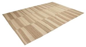 Tappeto Kilim Moderno Geometrico Beige Avorio 196x303 Cm