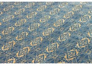 Tappeto Gabbeh Fine Geometrico Blu Beige 200x271 Cm