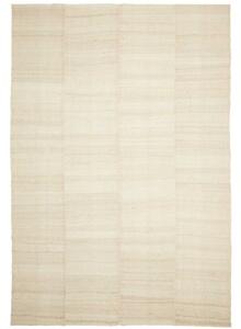 Tappeto Kilim Moderno Patchwork Avorio Beige 246x356 Cm