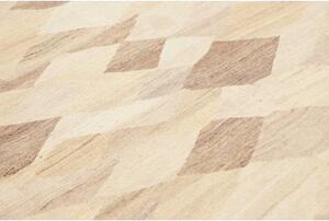 Tappeto Kilim Moderno Geometrico Avorio Tortora 208x298 Cm