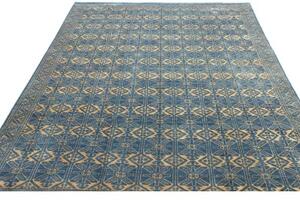 Tappeto Gabbeh Fine Geometrico Blu Beige 200x271 Cm