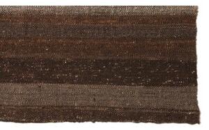 Tappeto Kilim Moderno Geometrico Marrone Avorio 278x398 Cm