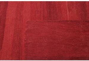 Tappeto Kilim Moderno Geometrico Rosso Bordeaux 389x448 Cm