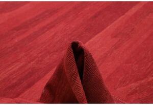 Tappeto Kilim Moderno Geometrico Rosso Bordeaux 389x448 Cm