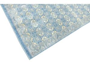 Tappeto Gabbeh Fine Geometrico Blu Beige 200x271 Cm