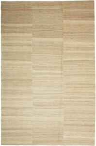 Tappeto Kilim Moderno Geometrico Beige Avorio 198x302 Cm