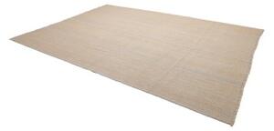 Tappeto Kilim Moderno Uni Geometrico Beige Azzurro Chiaro 267x383 Cm